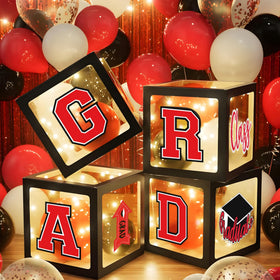 Party Spot GRAD and 2026 balloon letters highlight milestones in bold.