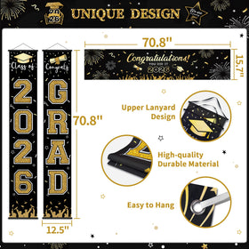 Party Spot black gold foil curtains provide instant backdrop for memories