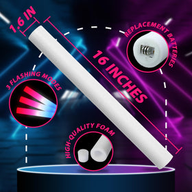 Party Spot foam glow stick white enhances visibility and neutral mood lighting