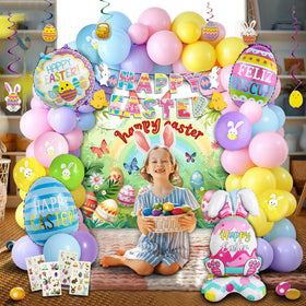 Party Spot hanging swirls add motion and color to rooms.