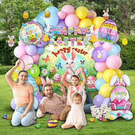 Party Spot Happy Easter backdrop provides a photo-worthy stage.
