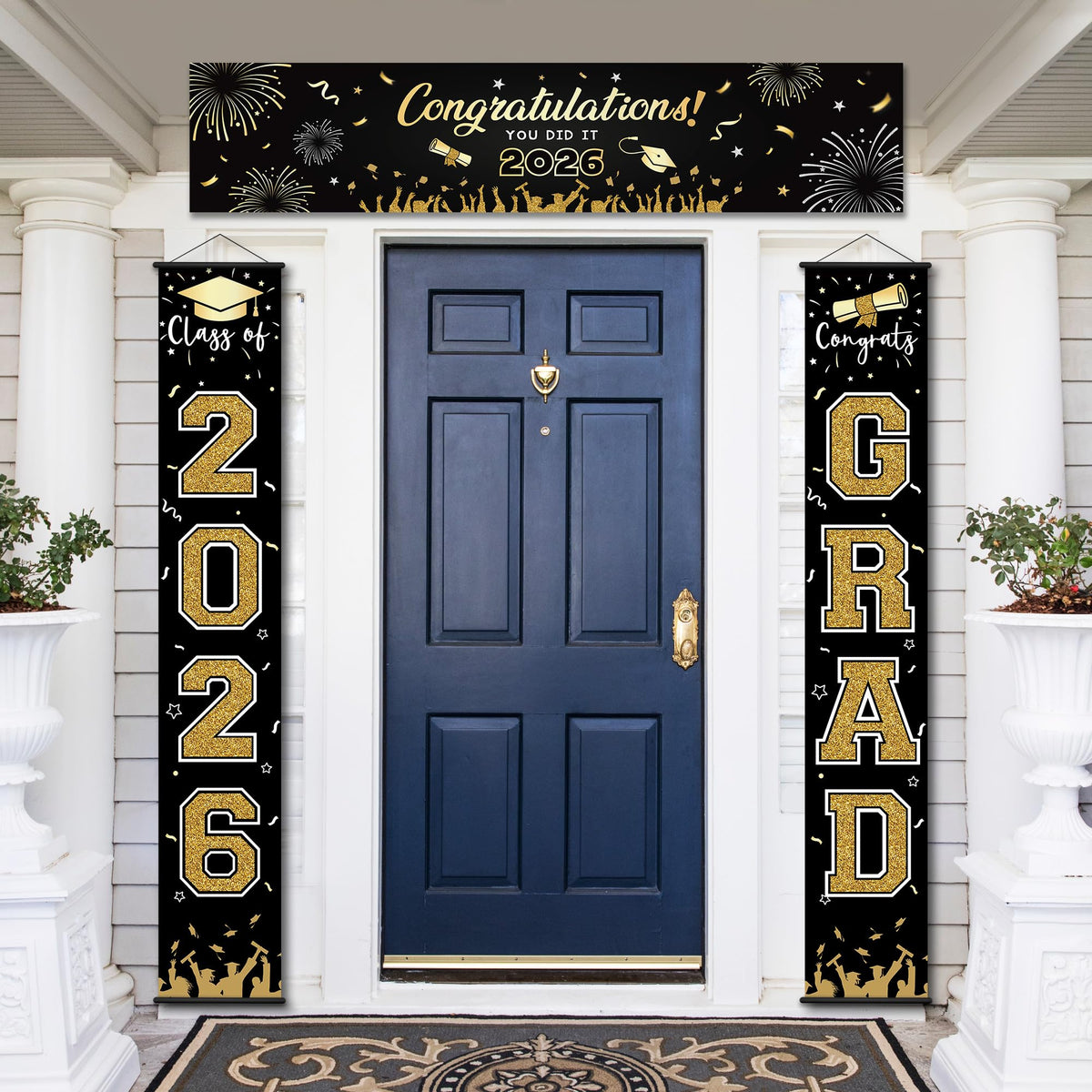 Party Spot porch sign 2026 grad welcomes guests with style