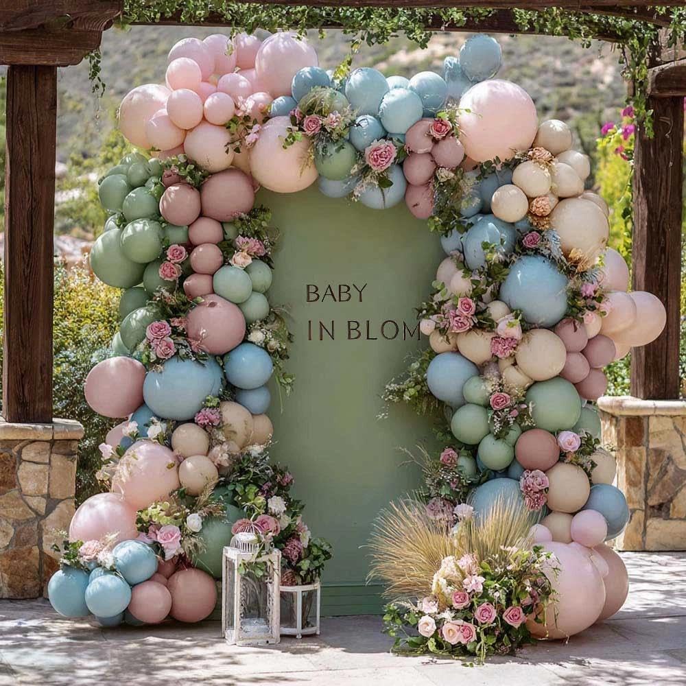 Partycus double stuffed pastel balloons provide rich, dimensional garland for chic celebrations.