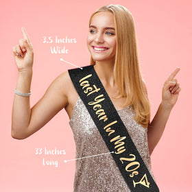 PartyForever rose gold birthday banner adds elegant decor for photos.