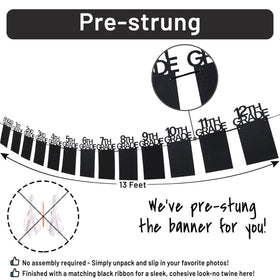 PartyHooman matching black ribbon banner creates a polished ceremony look