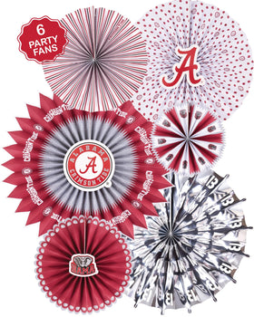PartyKandy Alabama Crimson Tide 14-inch front view fan for vivid game day decor.