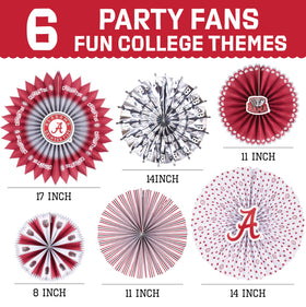 PartyKandy Alabama Crimson Tide 14-inch side view fan adds depth to stadium-themed parties.