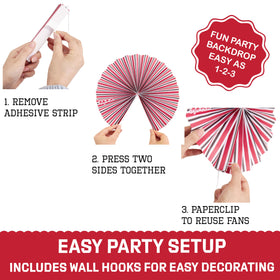 PartyKandy Alabama Crimson Tide 8-inch front view fan adds festive touches to treat tables.