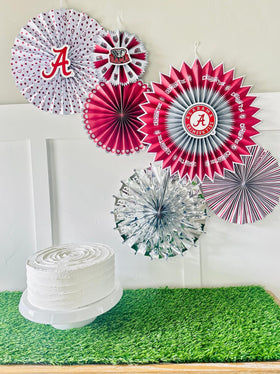 PartyKandy Alabama Crimson Tide 8-inch side view fan creates layered decor options.