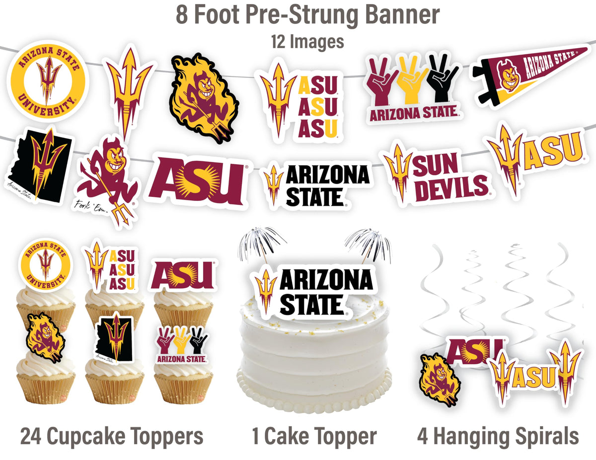 PartyKandy Arizona State cupcake toppers boost snacks with team pride.