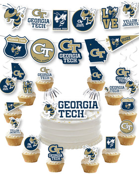 PartyKandy Georgia Tech banner for game day decor and quick GT celebrations