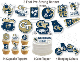 PartyKandy Georgia Tech cake topper crowns celebrations with team pride
