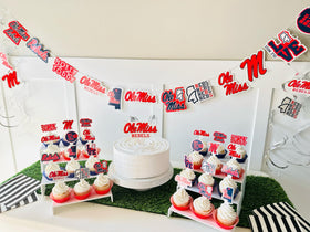 PartyKandy Ole Miss cake topper adds team spirit to desserts and photos.