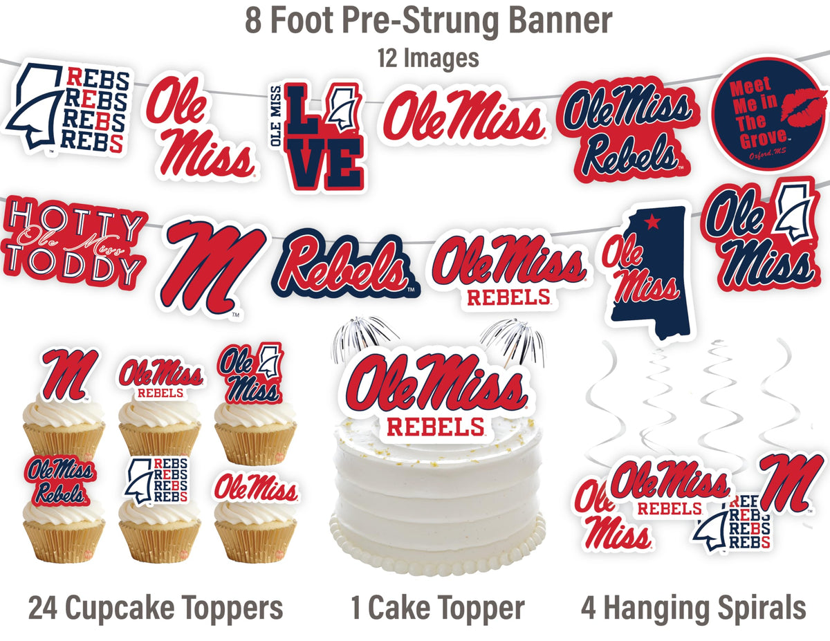 PartyKandy Ole Miss party bundle simplifies setup with coordinated pieces.