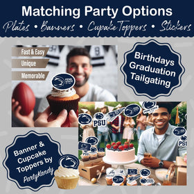 PartyKandy Penn State foil embellishments add premium decor and shine