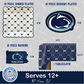 PartyKandy Penn State round plates 7 inch for quick meals and desserts