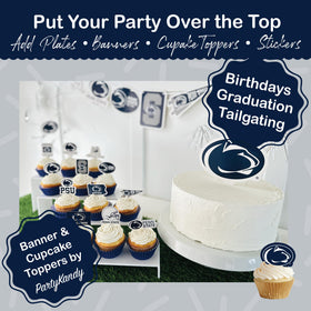 PartyKandy Penn State tablecloth 9 feet by 4.5 feet protects surfaces during parties