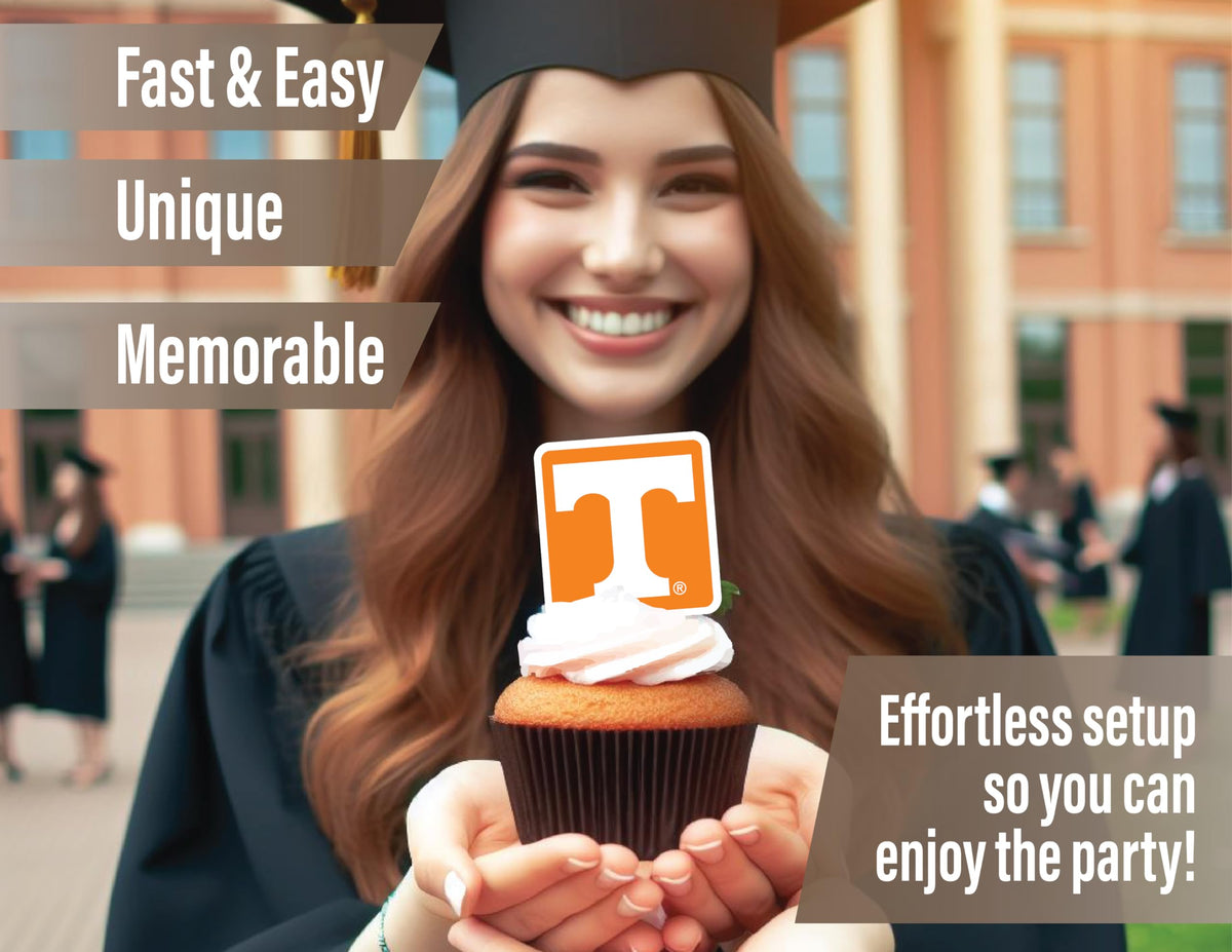 PartyKandy Tennessee Vols kit box shows how preassembled decor speeds setup.