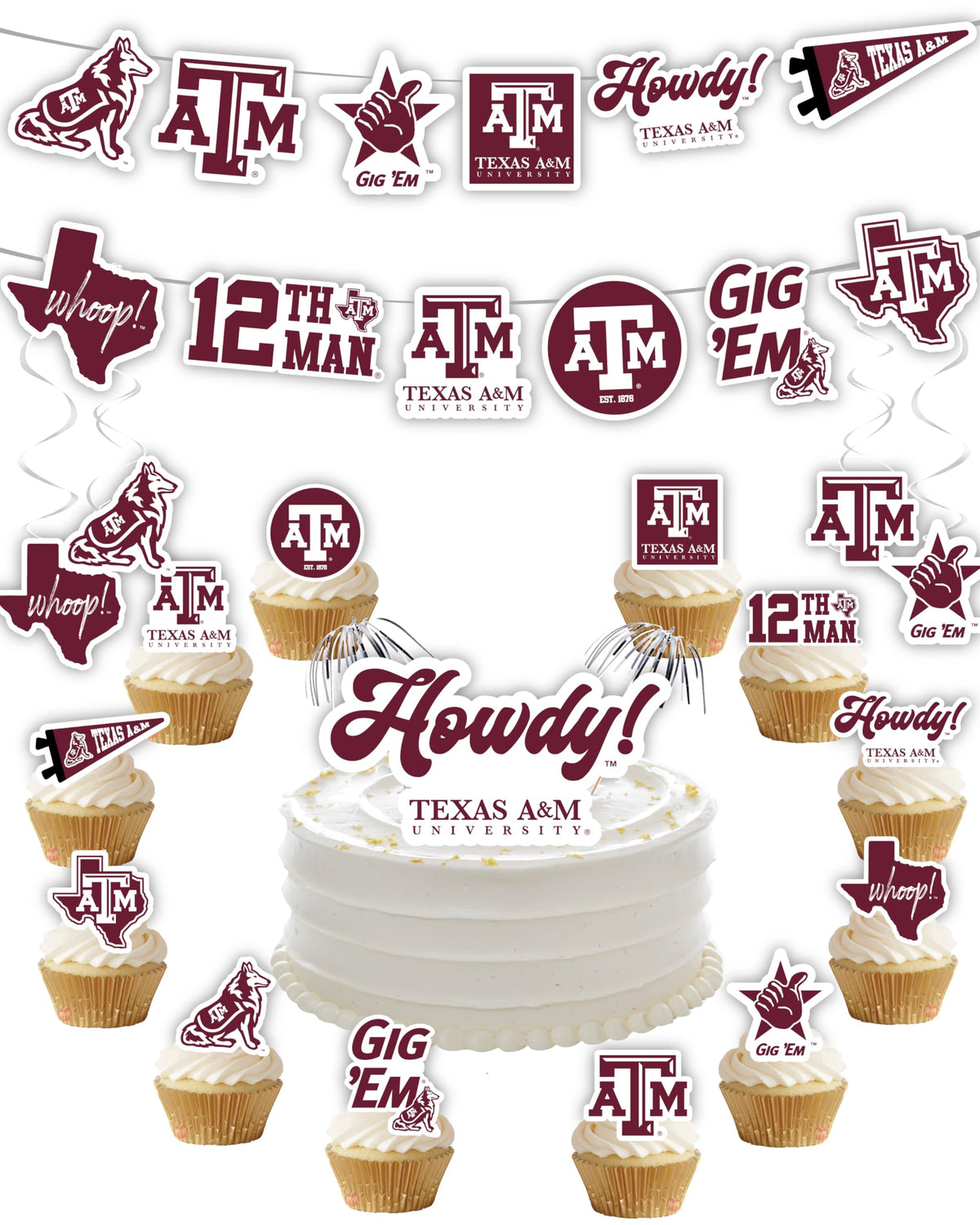 PartyKandy Texas A&amp;M banner for easy, team-spirited celebrations