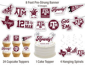 PartyKandy Texas A&amp;M cupcake toppers add coordinated flair to treats