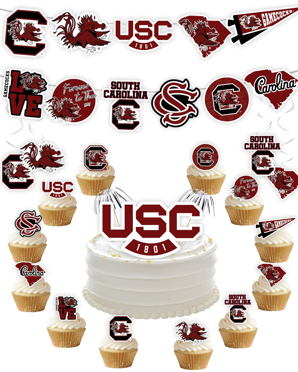 PartyKandy USC banner for game day celebrations and team spirit.