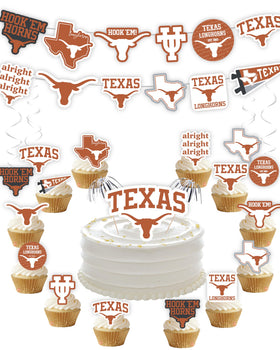 PartyKandy UT banner in Horns colors creates a vibrant game-day setup.