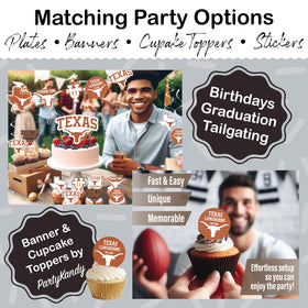 PartyKandy UT Longhorns napkins 5in add coordinated, festive flair.