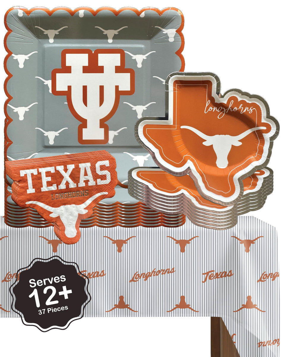 PartyKandy UT Longhorns tablecloth 9ft by 4.5ft boosts tailgate ambiance.