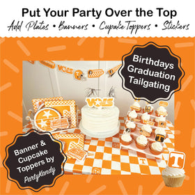 Partykandy UT Vols cupcake toppers for dessert decorations