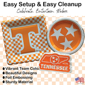 Partykandy UT Vols 5-inch napkins for quick clean-up and coordinated look
