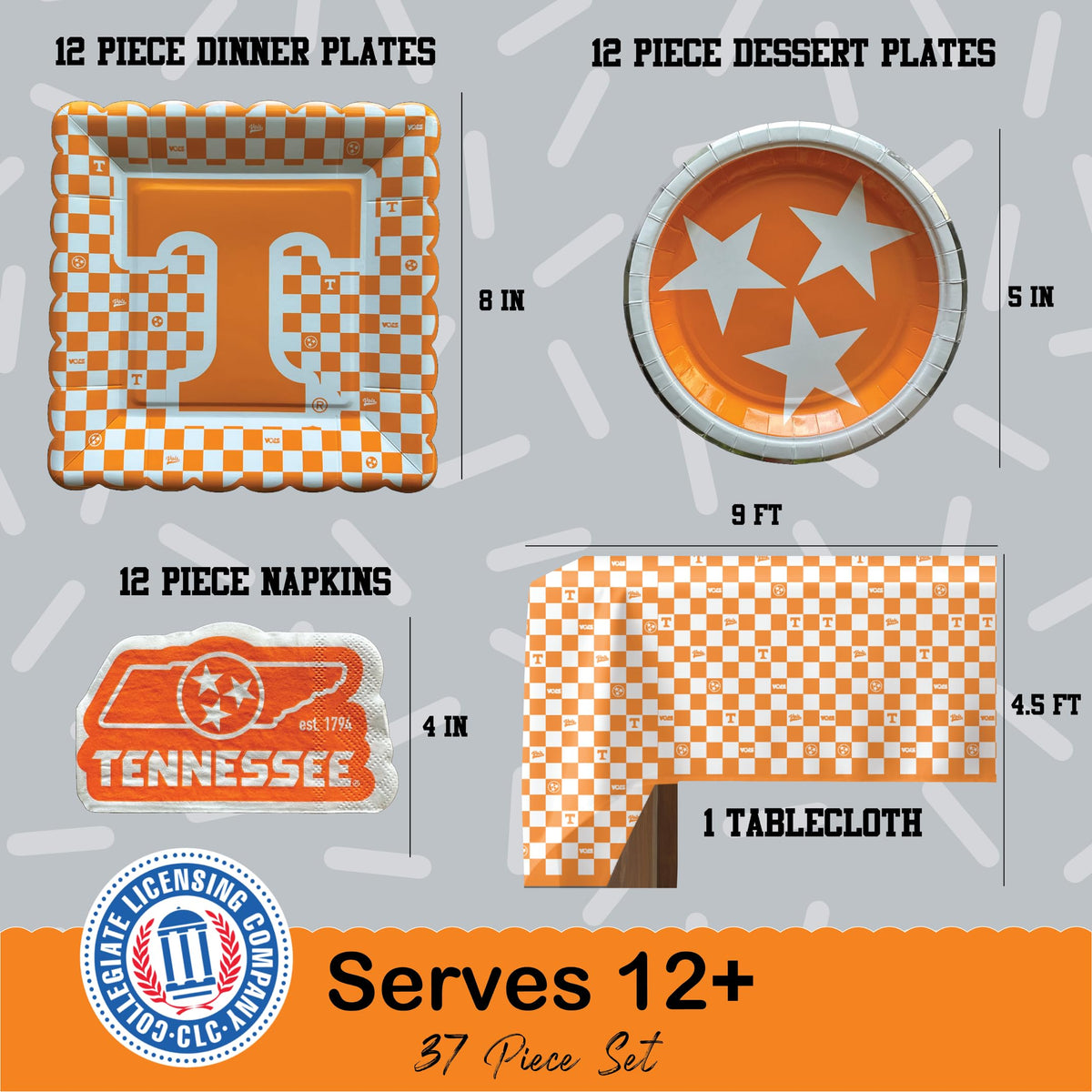 Partykandy UT Vols 7-inch round plates ideal for festive meals