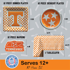 Partykandy UT Vols 7-inch round plates ideal for festive meals