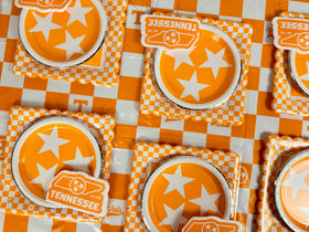Partykandy UT Vols 8-inch square plates for easy serving
