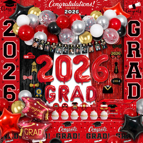 Party Spot porch sign 2026 Grad welcomes guests and marks the celebration.