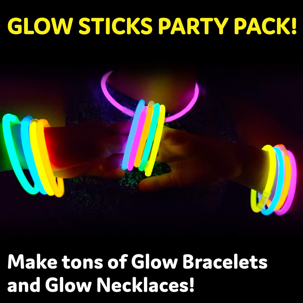 PartySticks connectors for secure glow jewelry assembly.