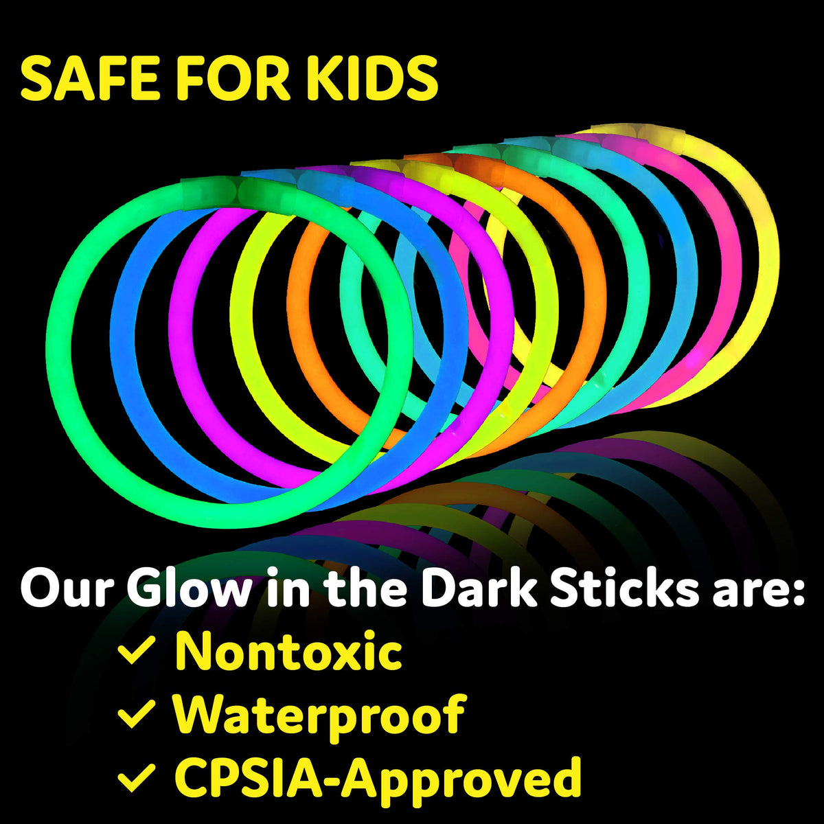 PartySticks glow accessories brighten Halloween, New Year, or birthdays.