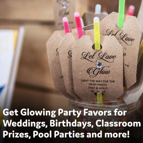 PartySticks glow party favors are kid-safe and non-toxic.