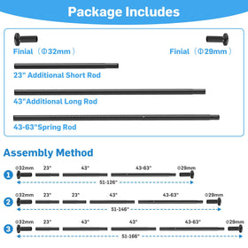 Parutta tension rod kit contents ready for setup