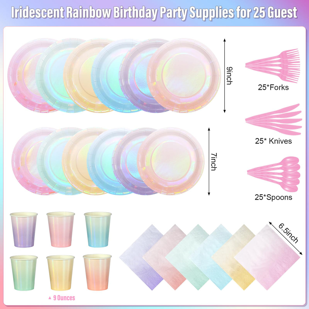 Pascliyna iridescent pastel 9-inch dinner plates add elegant color to weddings.
