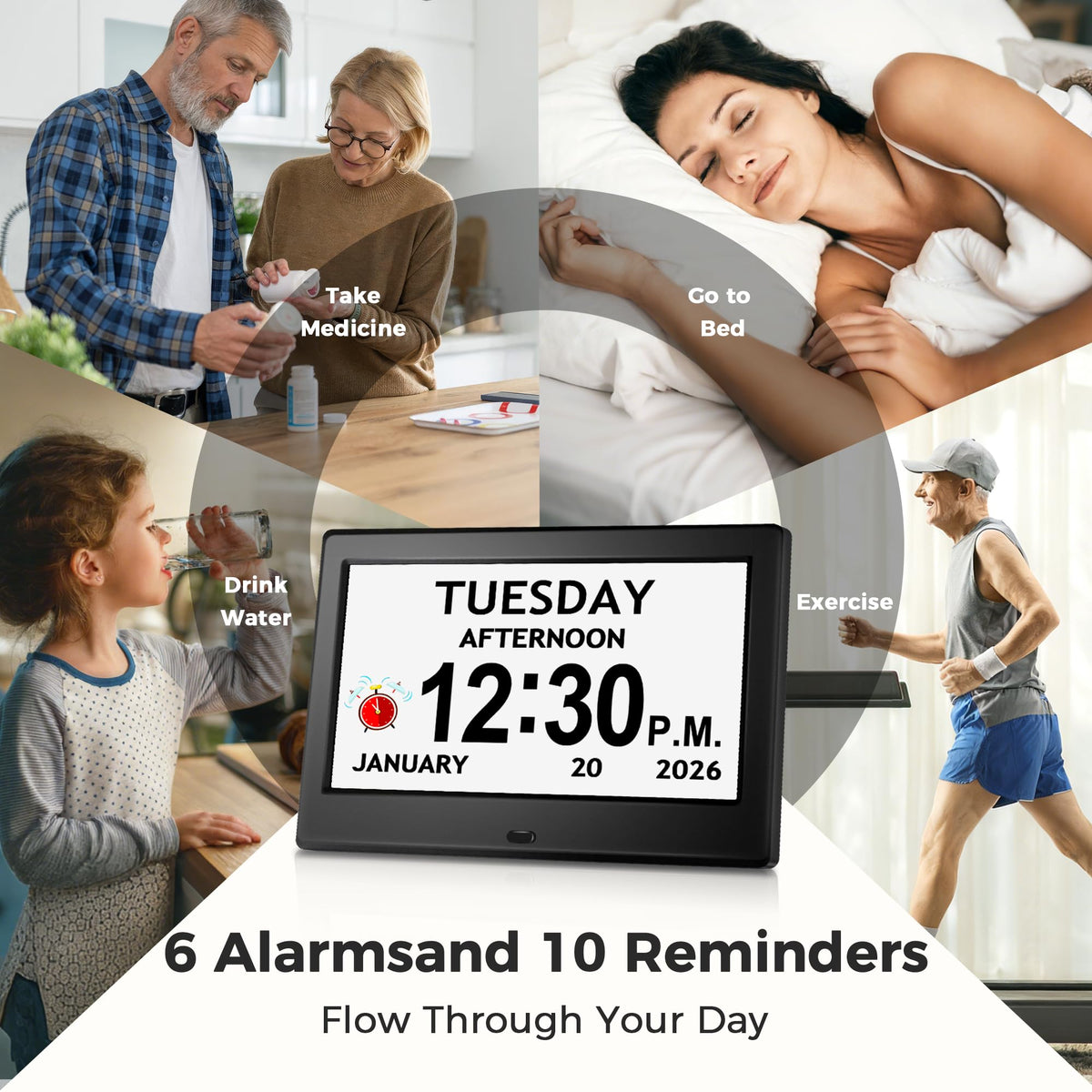 Pastigio reminder icons help track medications and daily hydration