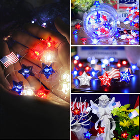 PASUTO American flag star design adds festive room charm