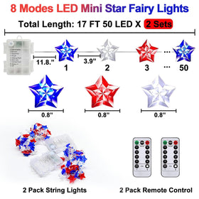 PASUTO battery-powered star lights provide wireless setup for flexible indoor or outdoor decor.