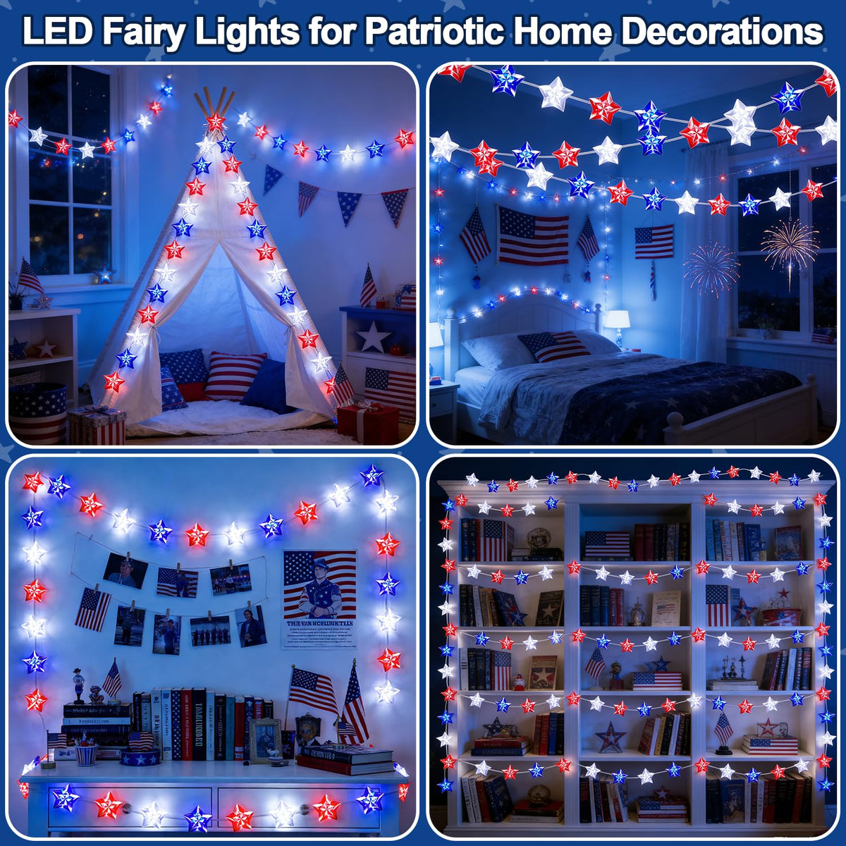 PASUTO remote timer star lights offer eight modes for customized ambiance.