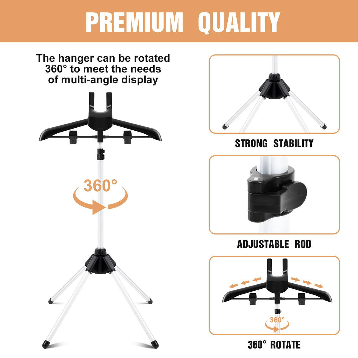 Patelai adjustable-height stand for sweaters and tees