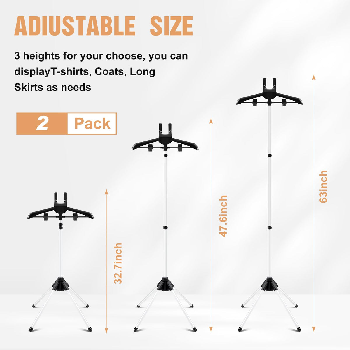 Patelai foldable clothing display stand demonstrates portable storage