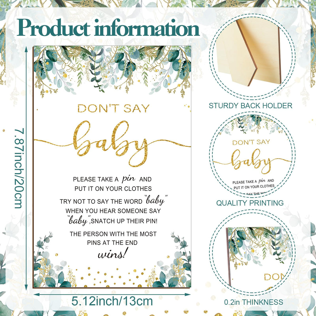 Patelai greenery themed setup for cohesive baby shower decor
