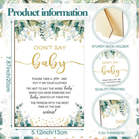 Patelai greenery themed setup for cohesive baby shower decor