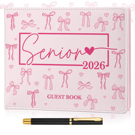Patelai pink bow cover in PU leather for durable keepsakes.