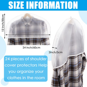 Patelai translucent garment cover offers quick closet visibility.