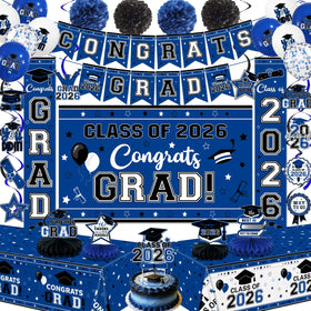 Patiai Graduation 2026 backdrop boosts photo ops with royal blue and black accents